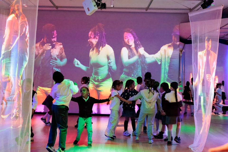 Children dancing in the Museum of the City of New York